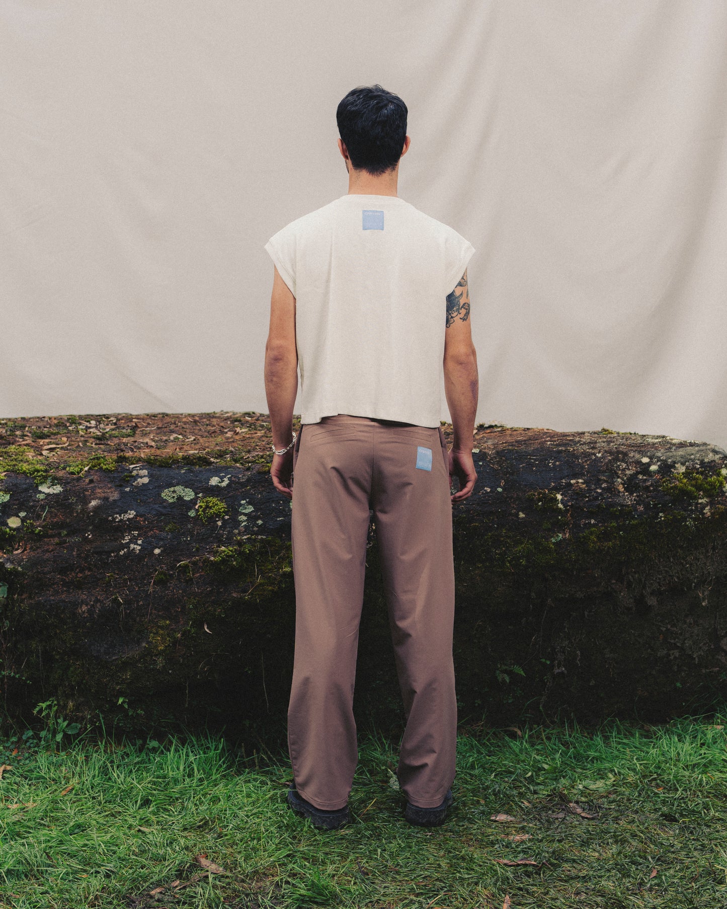 Brown Pleated Pants